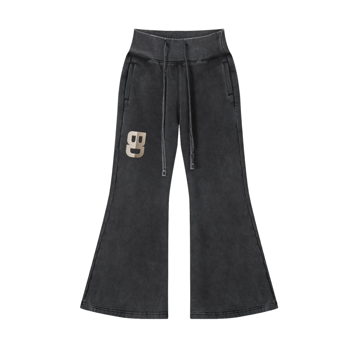 Vintage Washed Flared Fleece Pants