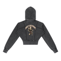 Vintage Washed Cropped Fleece Hoodie