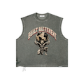 Distressed Grommet Eyelet Tank Top
