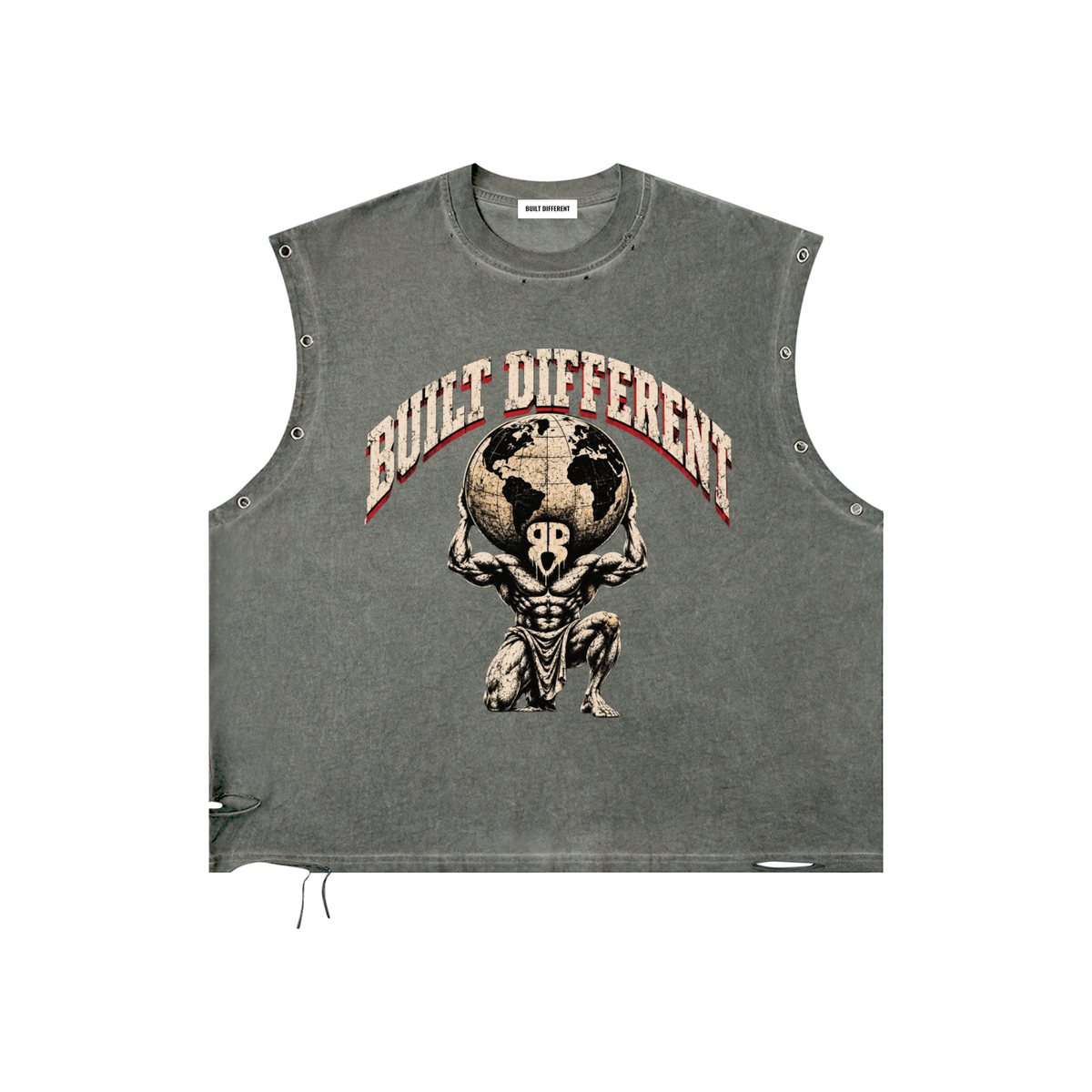 Distressed Grommet Eyelet Tank Top