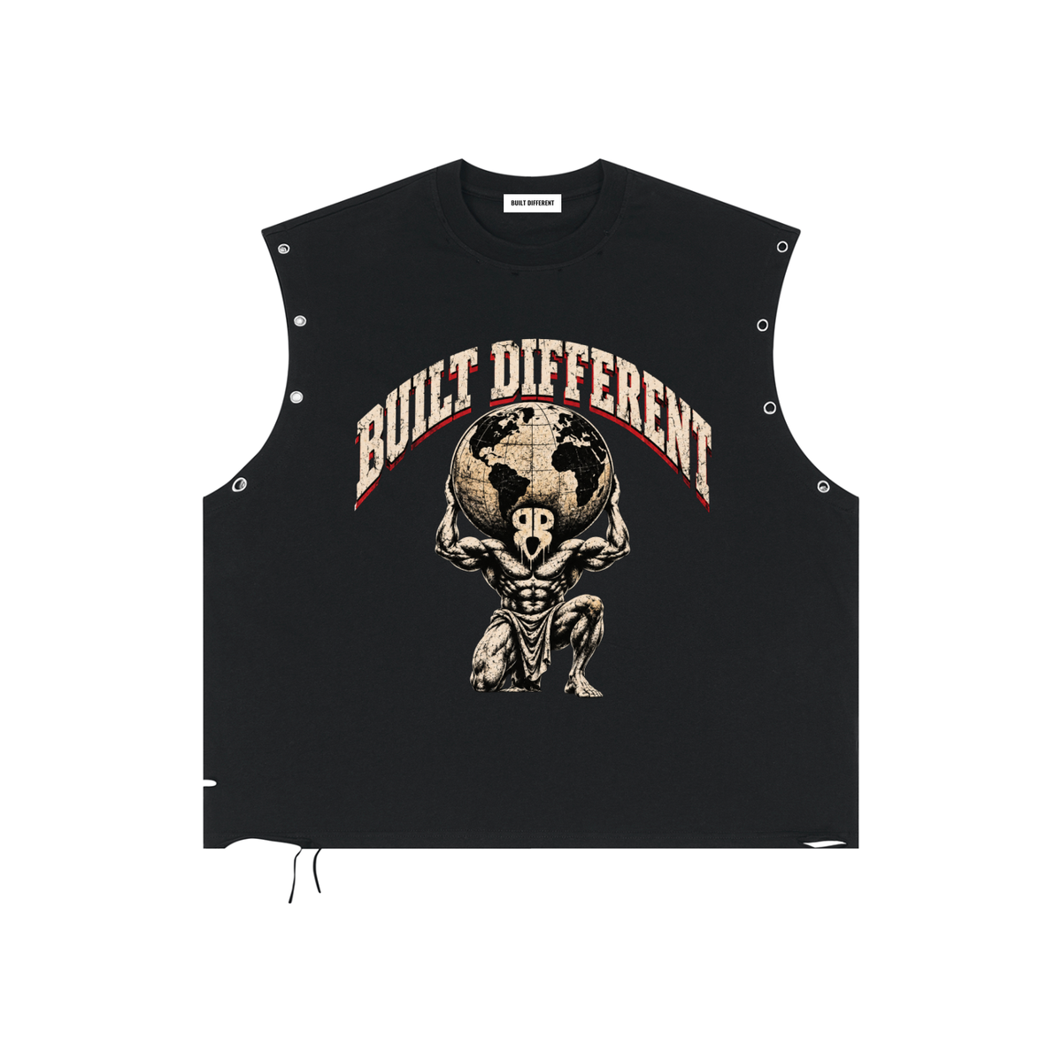 Distressed Grommet Eyelet Tank Top